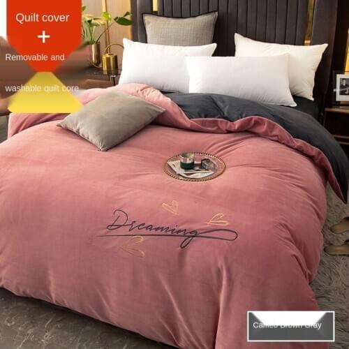 It can be disassembled and washed. The dormitory single student bedding in autumn and winter