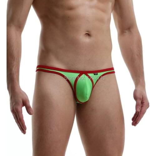 Men Underwear Low Waist Panties Mens Bikini G-strings Thongs Underpants Lingerie Smooth Tangas