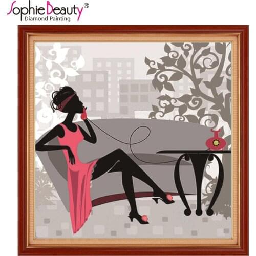 Sophie Beauty Diy Diamond Painting Cross Stitch Diamond Embroidery New Fashion Needlework Cartoon Sofa Beauty Art Mosaic Kits
