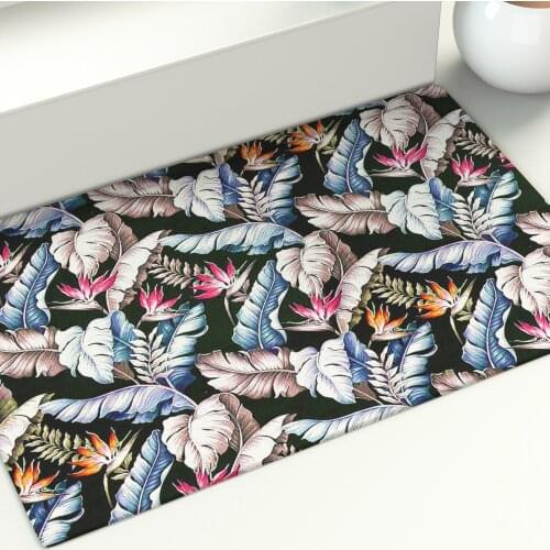 Floor Mat Outdoor Picnic Mat Green Leaf Kitchen Area Rugs Living Room Bedroom Bathroom Decor Large Carpet Print Colorful Fruit