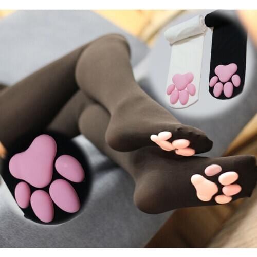 Cat Paw Socks for Women Girls Kawaii 3D Cat Claw Over Knee Stockings Toe Beanies Cute New Year Gift Lolita Paw pads Cosplay