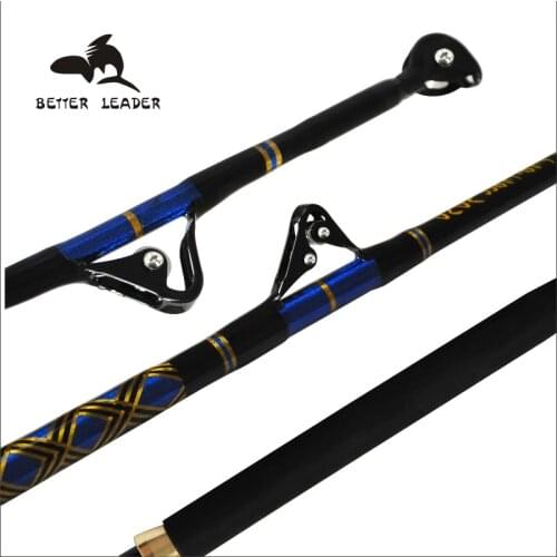 ORJD Big Game Rod 5'6" Pro Trolling 50-80lbs 80-130lbs Nylon Butt Boat Fishing Rod 5+1 Roller Guide Sea Fishing Trolling Rods