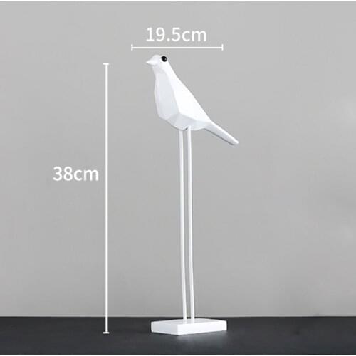 Resin Bird Ornament, Decorative Ornaments for Office Bedroom Cafe Decor