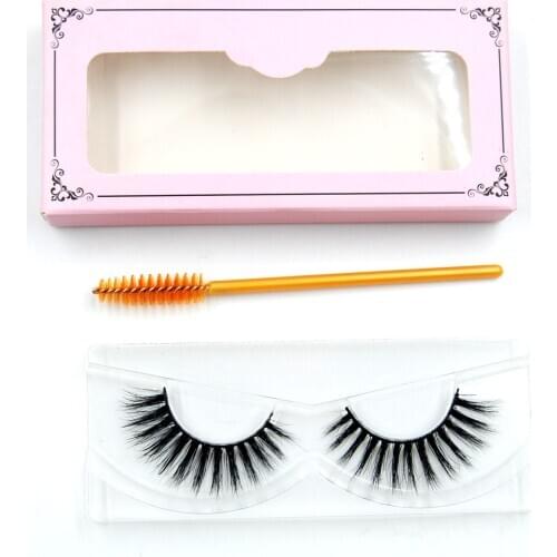 3D Real Mink Eyelashes 100% Hand Made Winged Black Cotton False Eyelashes Stalk Natural Long Eye Lash Reuse Daily Eye Extension