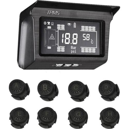 Tire gauges of Spy solar power 200 Psi external sensor bus truck TPMS