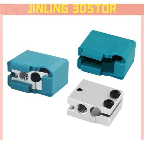 High Quality Volcano Silicone Sock Heater Block Aluminum For E3D Hotend PT100 Sensor Thermistor 3D Printer Parts Heat Block