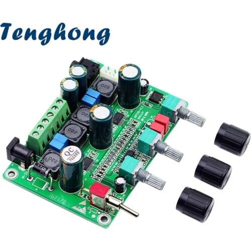 Tenghong 1PCS TPA3123 DC12-26V 25W*2+50W HIFI Class D 2.1 Digital Power Amplifier Board 3 Channel Heavy Bass Subwoofer Board DIY
