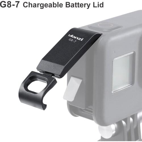 Ulanzi G8-7 Battery Cover Lid Removeable Type-C Charging Port Adapter Aluminum Alloy 52MM Filter Adapterd for GoPro Hero Black 8