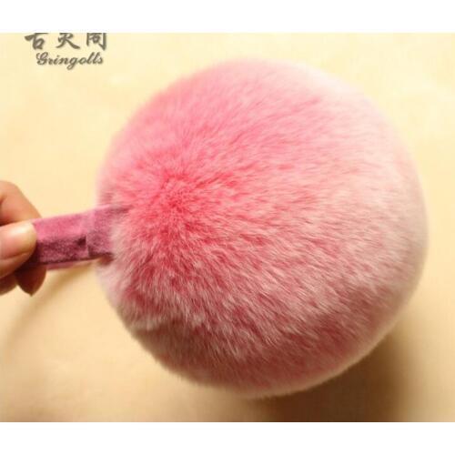 High density Winter Fur earmuffs Rex rabbit Warm Women 12CM