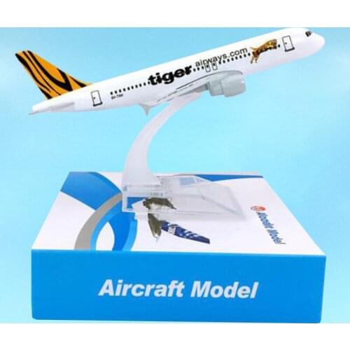16CM 1:400 Scale Airbus Model Toy A320-200 Tiger Airways Airlines Aircraft Plane Airliner Display Souvenir Collection Gifts Show