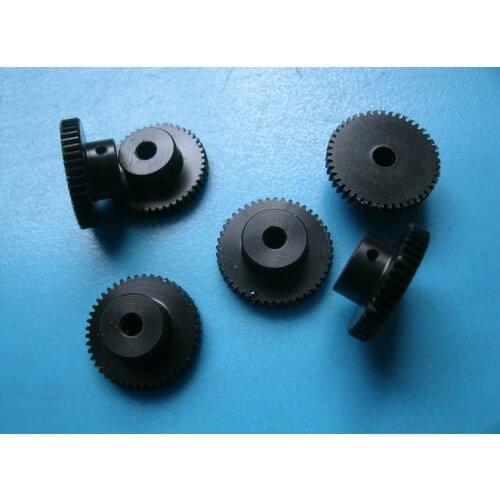 2Pcs Car model high quality Gear 0.6M 30T 3MM POM black gear with jackscrew