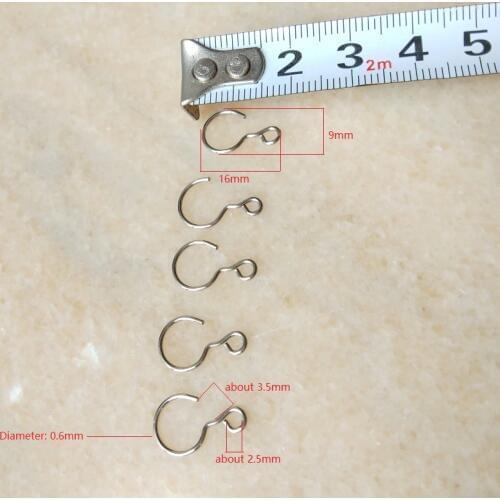 200pcs/lot 304 stainless steel Matal Hooks metal connectors for chandelier&Curtain beads fitting lighting accessories