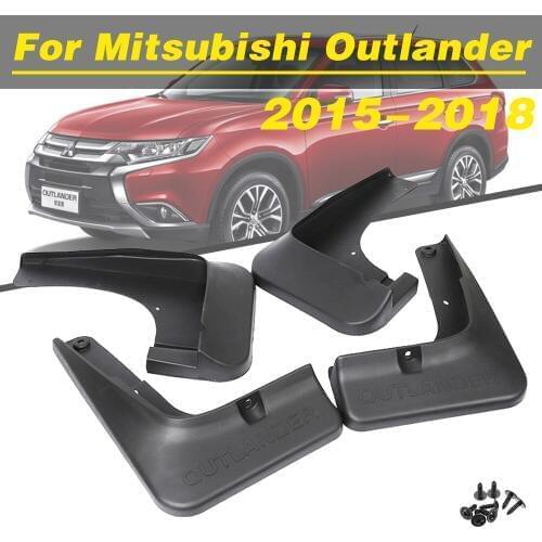 4Pcs Car Mudflaps Front Rear Mud Flaps Mudguards Splash Guards Fender Flares For Mitsubishi Outlander 2015 2016 2017 2018