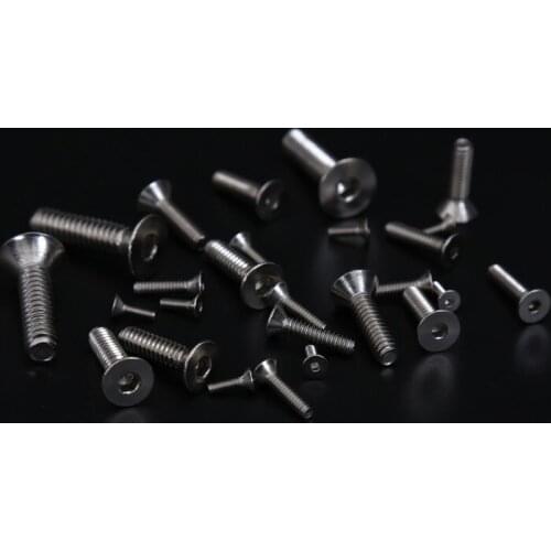 6# Allen screws stainless steel 304 countersunk head Hexagon bolt machine Flat Head bolts nuts Flat washers Spring washer