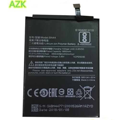 AZK High Quality 4000mAh BN44 battery for Xiaomi Redmi 5 Plus 5Plus Smartphone