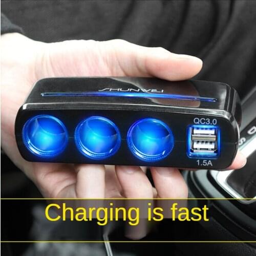 Dual USB car charger car one point three cigarette lighter socket QC3.0 one for three SD-1939D