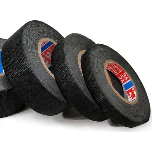 Base Flannel Tape 15 Meter Heat-resistant Flame Retardant Tape Adhesive Cloth Tape For Car Cable Harness Wiring Loom Protection