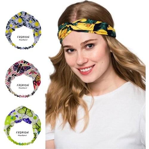 Bohemian Wide Cotton Stretch Headbands Women Headwrap Turban Headwear Bandage Hairbands Bandana Wide Headbands Hair Accessories