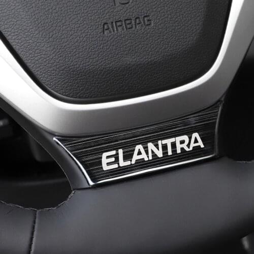 Car Steering Wheel Decorative Strips Cover Trim Stickers for Hyundai Elantra 2016 2017 2018 2019 2020 carstyling accessories