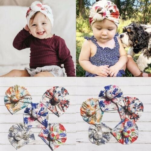 Baby Caps Infant Baby Turban Toddler Kids Boy Girl Cotton Floral Hat Lovely Soft Hat
