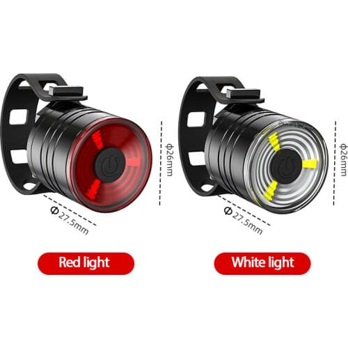 MTB Bike Light Buttonbattery Cycling Helmet Headlight Waterproof Rear Taillight Lamp Flashlight Safety Warning Bicycle Headlight