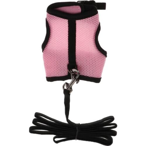 Rabbit Ferret Breathable Mesh Vest Harness Leash Lead Walking Collar Chest Strap