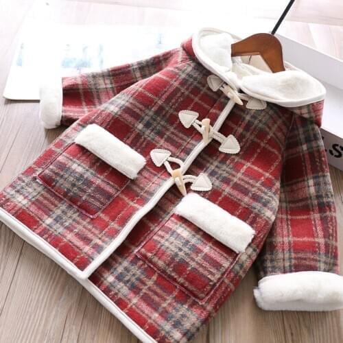 New winter Girl Rex rabbit hair childrens Baby Kids fashionable woolen coat