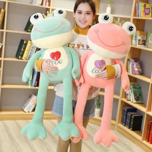 New 35-100cm Large Size Soft Animal Cartoon Pillow Cushion Lovely Frog Plush Toy Stuffed Dolls Lovely kids Birthday Gift