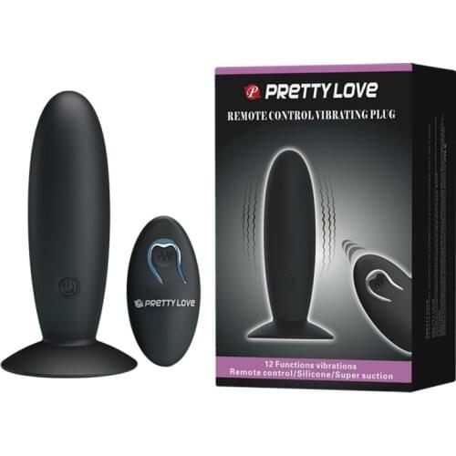 Pretty Love New Remote Control 12 Speeds Vibration G Spot Dildo Vibrators Male Prostate Massager Anal Sex Toys for Man Women