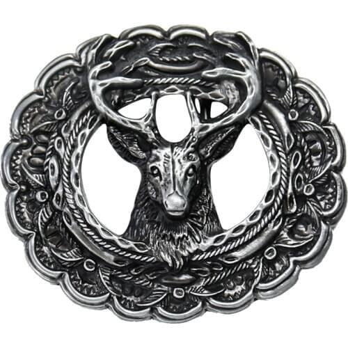 Sika Deer Belt Buckle for Men Western Cowboy Rodeo Belt Buckles for Men Women Gift for Man Boy Friend Father Jeans Accessories