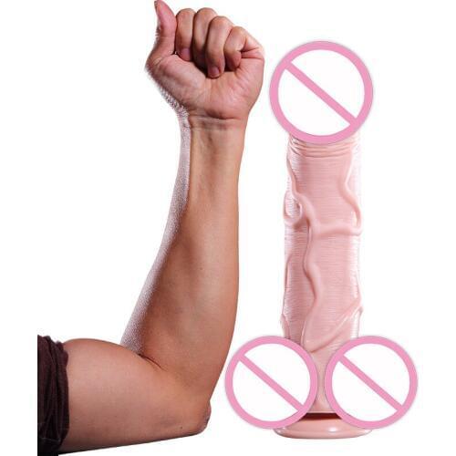 Realistic Penis Huge Oversized Sucker Dildo Vaginal aAnal Female Masturbating Soft Silicone Sex Toys Female Masturbation Cock