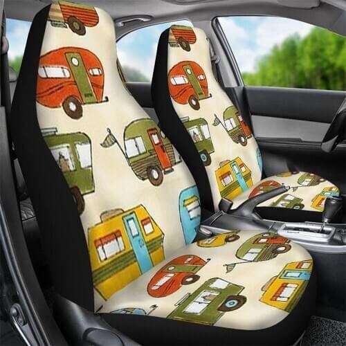 Happy Camp Design Car Seat Cover Art Car Protector Case Dust Dirty Proof Cloth Auto Supplies