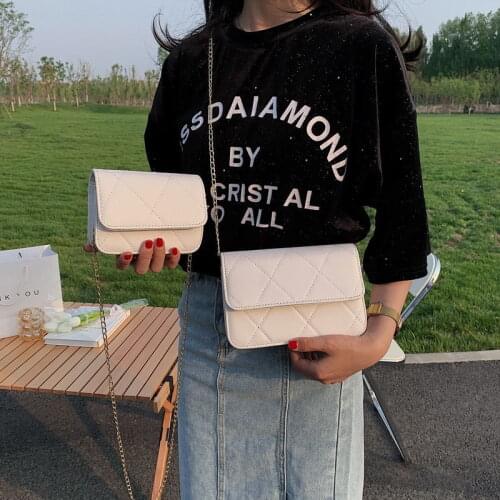 Crossbody Bag Women Handbag Shoulder Bag Female Designer Purse Chain Fashion 2021 New Trend Diamond Lattice PU Leather All-match