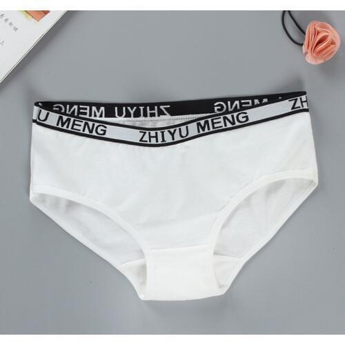 Yong Girls Briefs Children Cotton Underwear Letter Low Waist Short Briefs Comfortable Ladies Panties 1pcs
