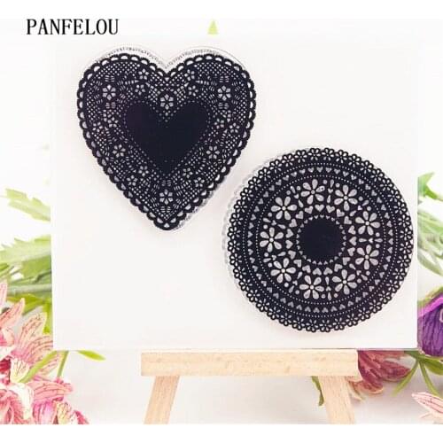 Heart-shaped Wreath Transparent Silicone Rubber Clear Stamps Cartoon For Scrapbooking/DIY Easter Wedding Album