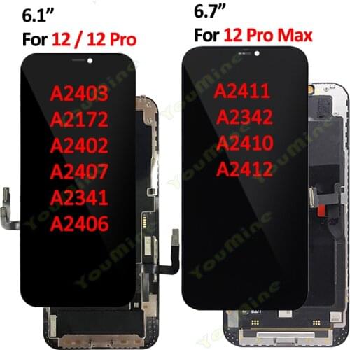 Original for iphone 12 lcd display For iPhone 12 A2403 A2172 A2402 LCD Display with Touch Screen For iPhone 12 Pro A2407 LCD