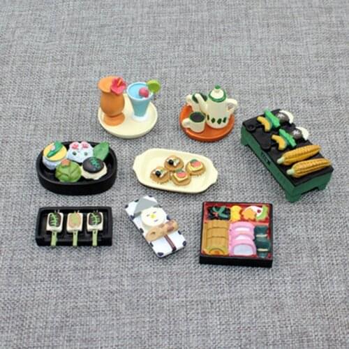 ZOCDOU 1 Piece Afternoon Tea Cafe Scene Decoration Small Statue Little Figurine Crafts Figure Ornament PVC DIY Miniatures