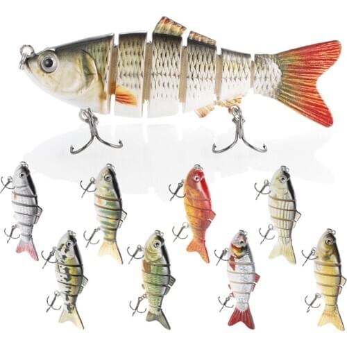 1pcs 10cm 20g Multi Jointed Swimbait Wobblers Fishing Lures For Bass Pike Artificial Bait Hard Sinking Lure Fish Goods Tackle
