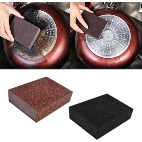 10*7*2.5cm Magic Brown Emery Sponge Dishwashing Brush Eraser Kitchen Pot Except Rust Cleaning Kitchen Accessory Items