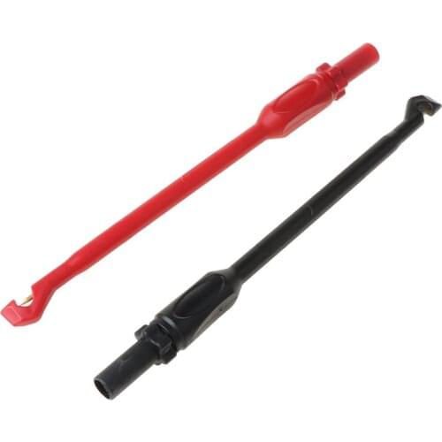 2 Automotive Test Lead Kit Power Probe Clip Hook 4mm Banana Tool Puncture Wire Multimeter Test Stick