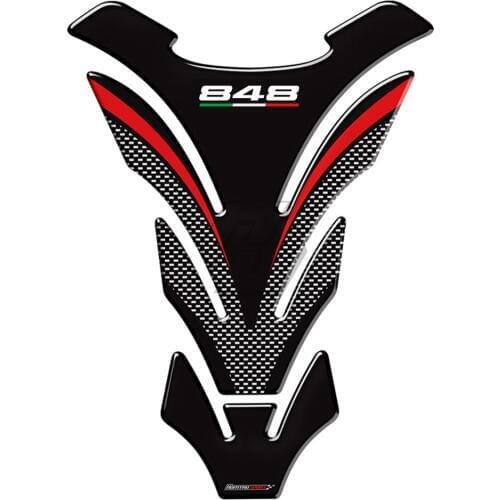 3D Resin Motorcycle Tank Pad Protector Decal Stickers Case for Ducati 848 EVO Tankpad
