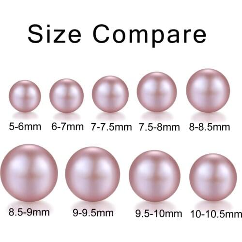5-12mm 925 Sterling Silver Real Freashwater Cultured Flat Pearl Earring Purple Button Pearl Stud Earrings