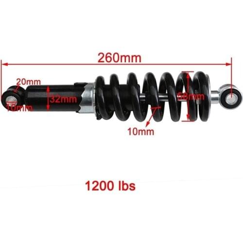 260mm Dirt Pit Bike Shock Absorber for Honda CRF50 CRF XR 50 70 1200lbs Quad Bike