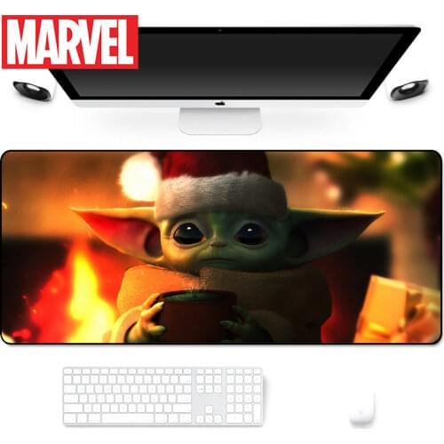 Disney Star Wars Yoda Lockedge Large Gaming Mouse Pad Computer Gamer Keyboard Mouse Mat Hyper Beast Desk Mousepad for PC