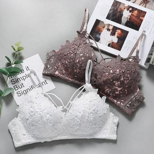 Lace Floral Embroidery Bralette Sexy Fashion Lingerie Comfort Seamless Adjusted Bras For Women Wireless Push Up Bra Underwear