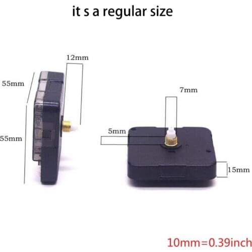 M68E 0.73/0.47Inch Total Shaft Length Quartz Wall Clock Movement Without Ticking Noise Quiet Cross-stitch Craft Clock