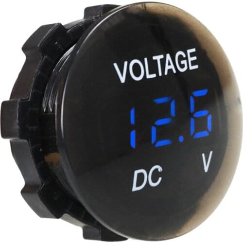 12V 24V Digital Panel Car Voltmeter Voltage Meter Tester Led Display For Automotive Motorcycle Boat ATV Truck Mini Volt Meter