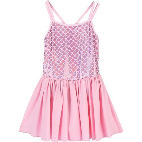 2019 Fashion Child Girls Ballet Dress Tutu Leotards Dancewear Gymnastics Ballet Dance Wear Baby Kids Princess Pleated Mini Dress