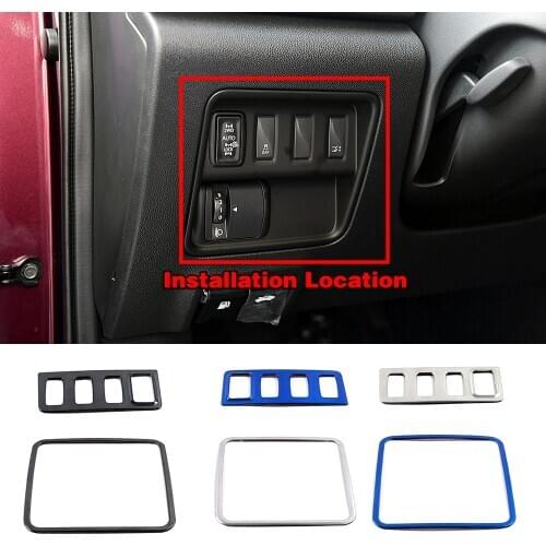 For Renault Koleos 2017-2020 Headlight Lamp Switch Button Decoration Head Light Cover Trim Stainless Steel For Samsung QM6