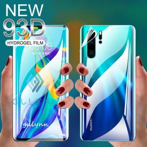 Front + Back 93D Full Screen Hydrogel Film On The For Huawei P30 P40 Honor 20 Lite Pro Protector Film For Nova 3E 3i 5i 4E Film